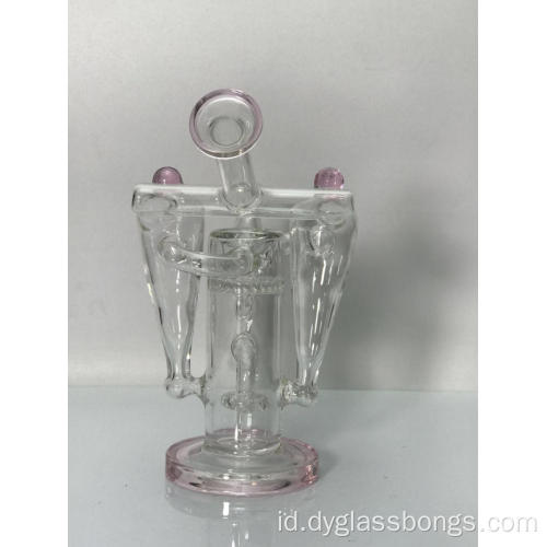 Robot Pink Recycler Glass Bong Pipa Air